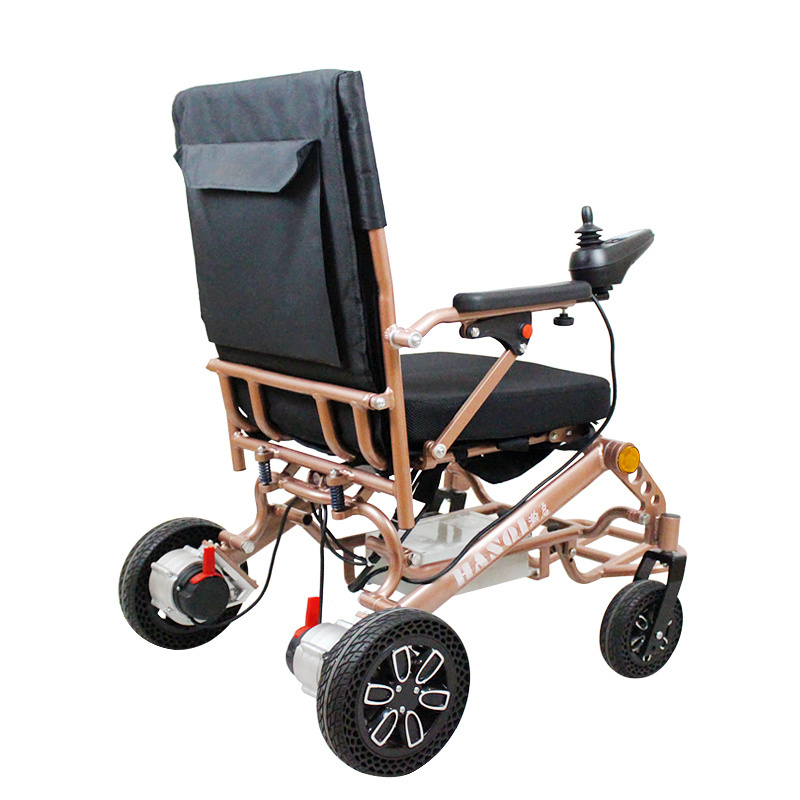 High Back Hospital Equipment Elderly Adjustable Medical Mobility Aid Power kit Electric Wheel Chairs Wheelchair With Solid Tire