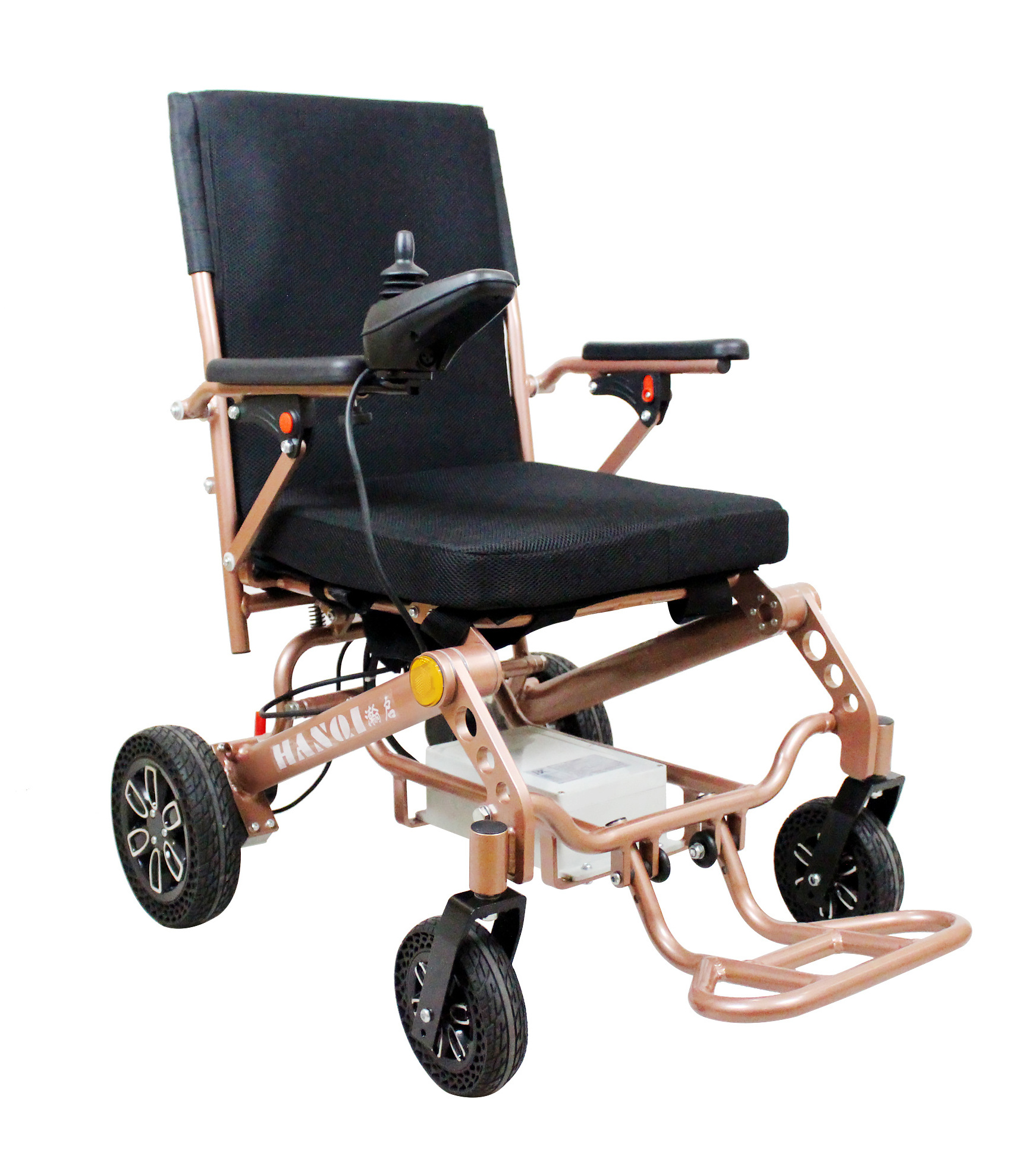 High Back Hospital Equipment Elderly Adjustable Medical Mobility Aid Power kit Electric Wheel Chairs Wheelchair With Solid Tire