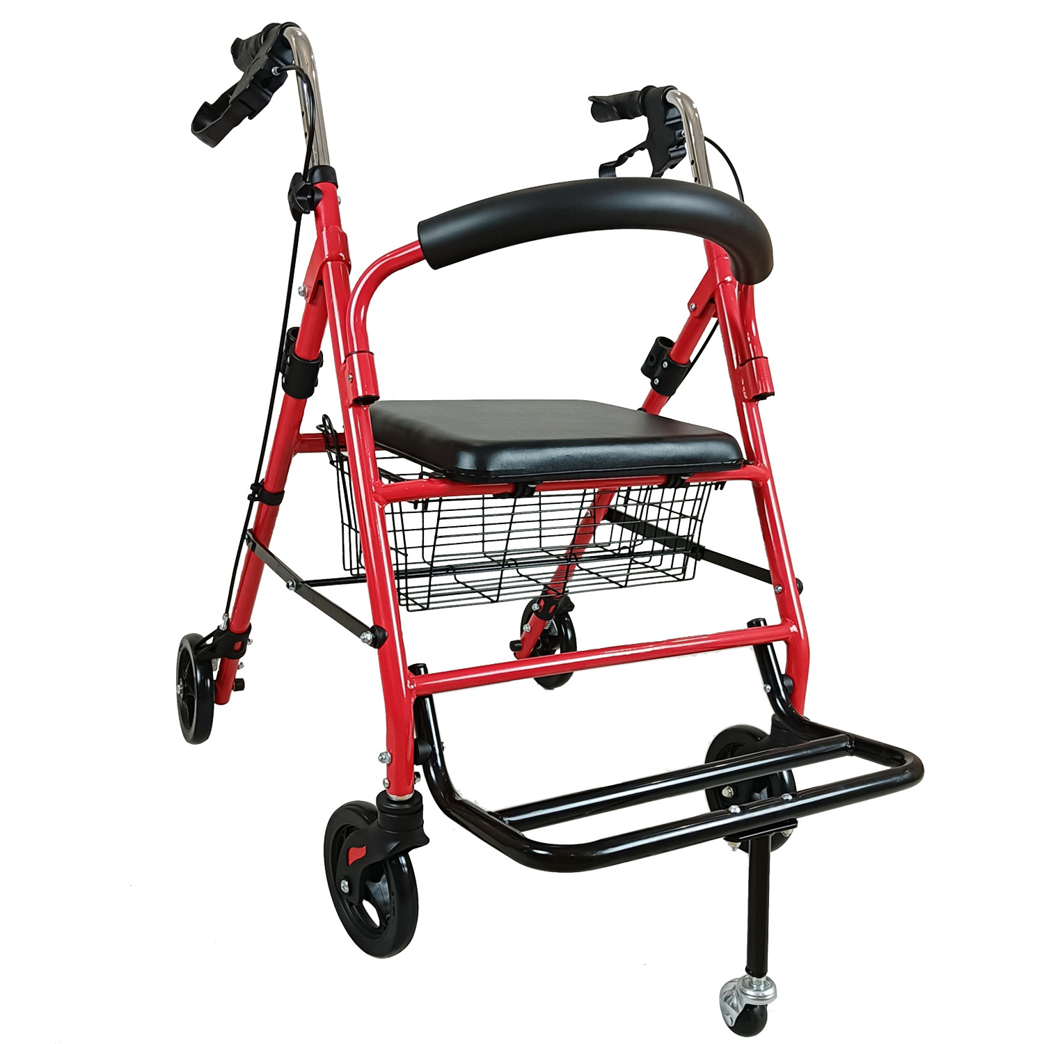 Best Selling Products 2024 Outdoor Disabled Old People Adults Adjustable Walking Aids Folding Rollator Walker For Seniors