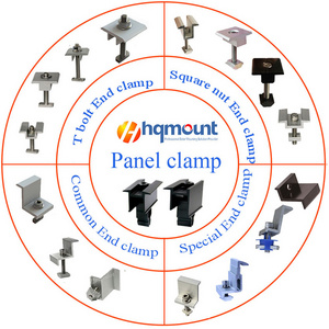 China PV Rack Manufacturer Solar Panel Mounting Kit Ground Solar Panel Rail Mounting Middle Clamp Accessories For Solar System