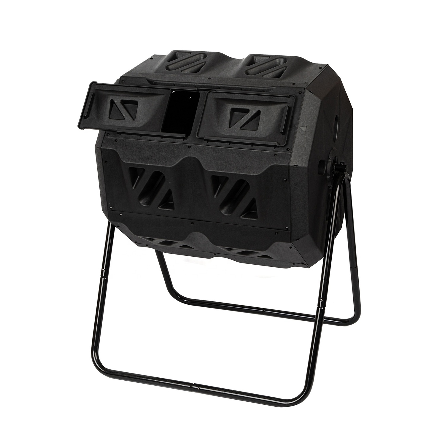 Worm Farm 160L 43 Gallon Black Outdoor Tumbling Composter Garden Plastic Compost Bin