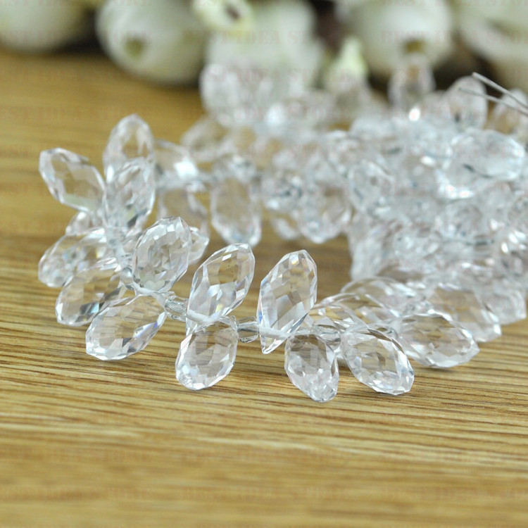 6x12mm Waterdrop Crystal Glass Loose Beads