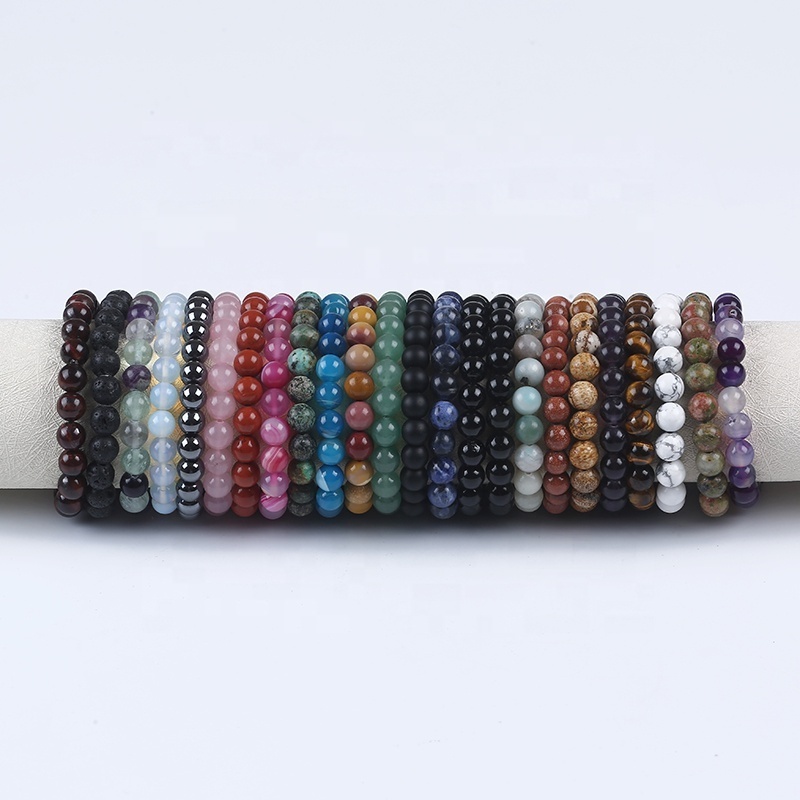 Wholesale Natural Gemstone Bangles stone Beads Bracelet