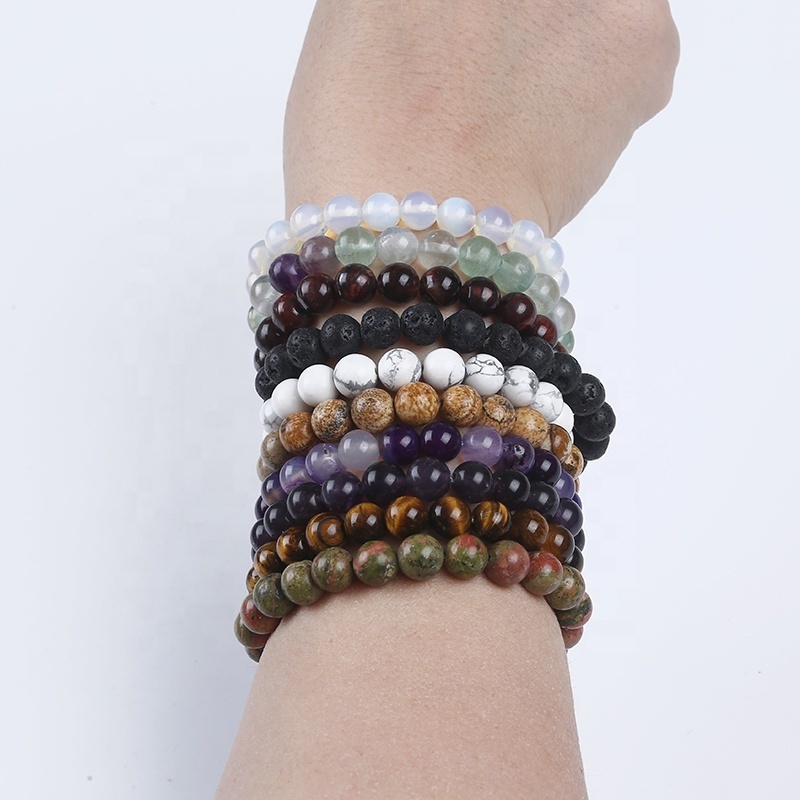 Wholesale Natural Gemstone Bangles stone Beads Bracelet