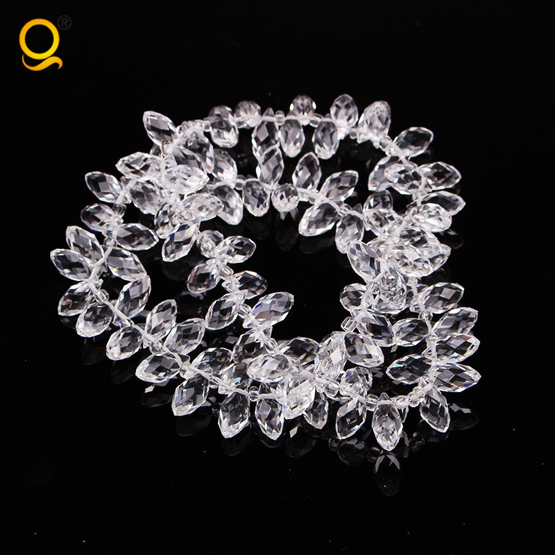 6x12mm Waterdrop Crystal Glass Loose Beads