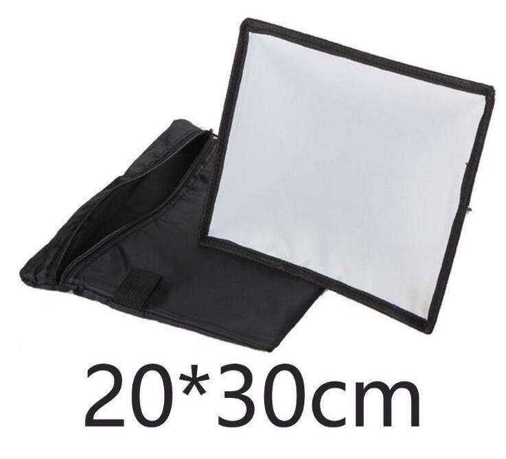 20 x 30 cm Universal Foldable External DSLR Camera White Speedlite Flashlight Mini Diffuser Flash Light Soft Box for Godox Canon