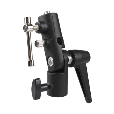 H-Type Camera Flash Bracket 1/4" 3/8" F Studio Photo Speedlight Light Stand Umbrella Swivel Holder