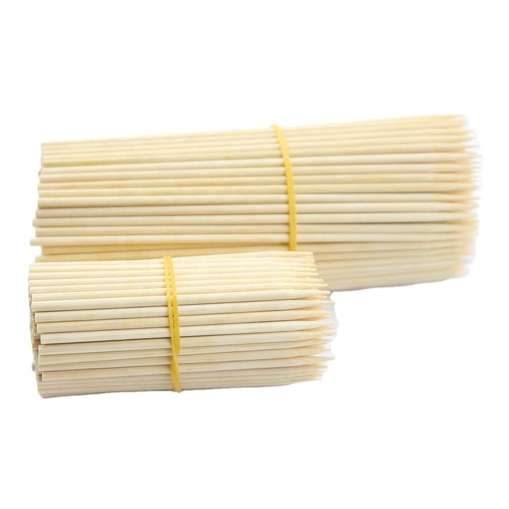 China wholesale disposable round bamboo barbecue sticks for bbq kites barbecue skewer bbq skewers