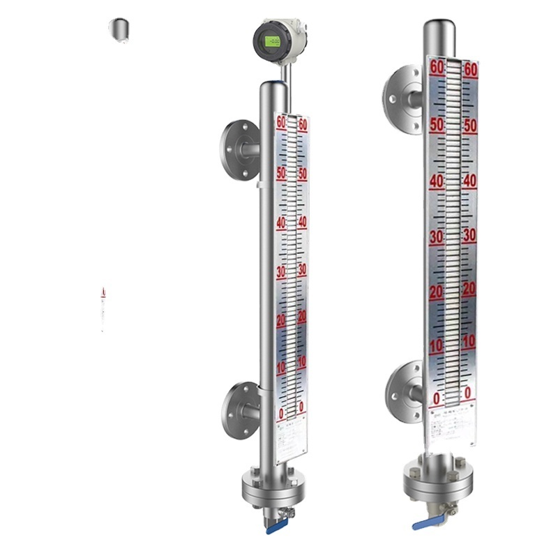 Stainless Steel Magnetic Level Meter 4-20ma Remote Type Magnetic Flapper Float Level Gauge