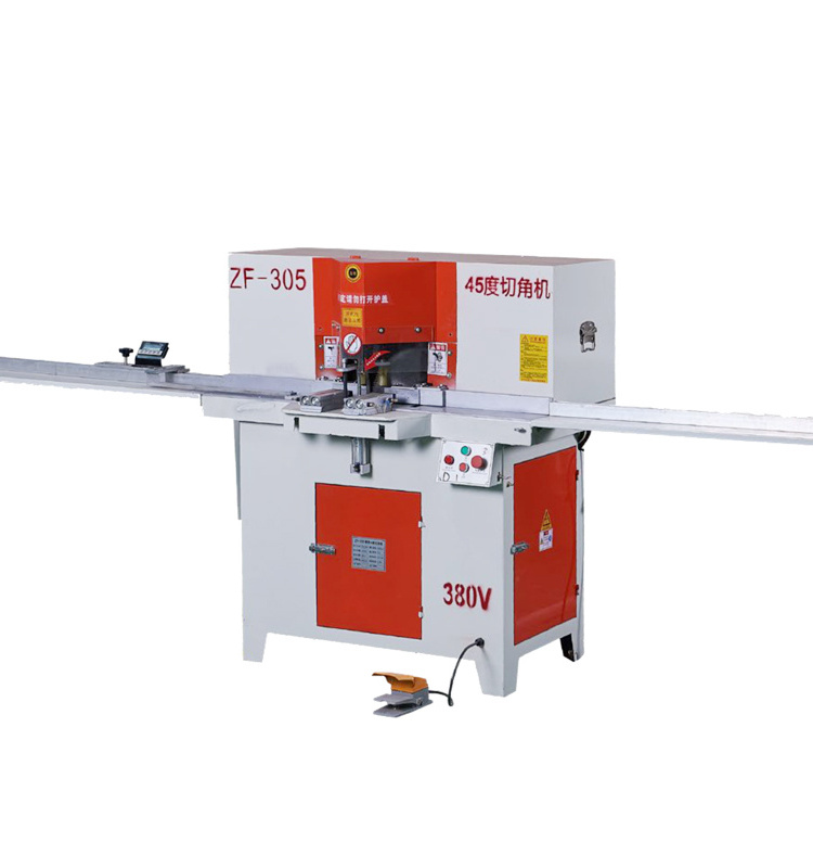 Door And Window Bevel Pneumatic Cutting Machine Woodworking Aluminum Cutting Machine Double Head Hydraulic Angle Saw Machine