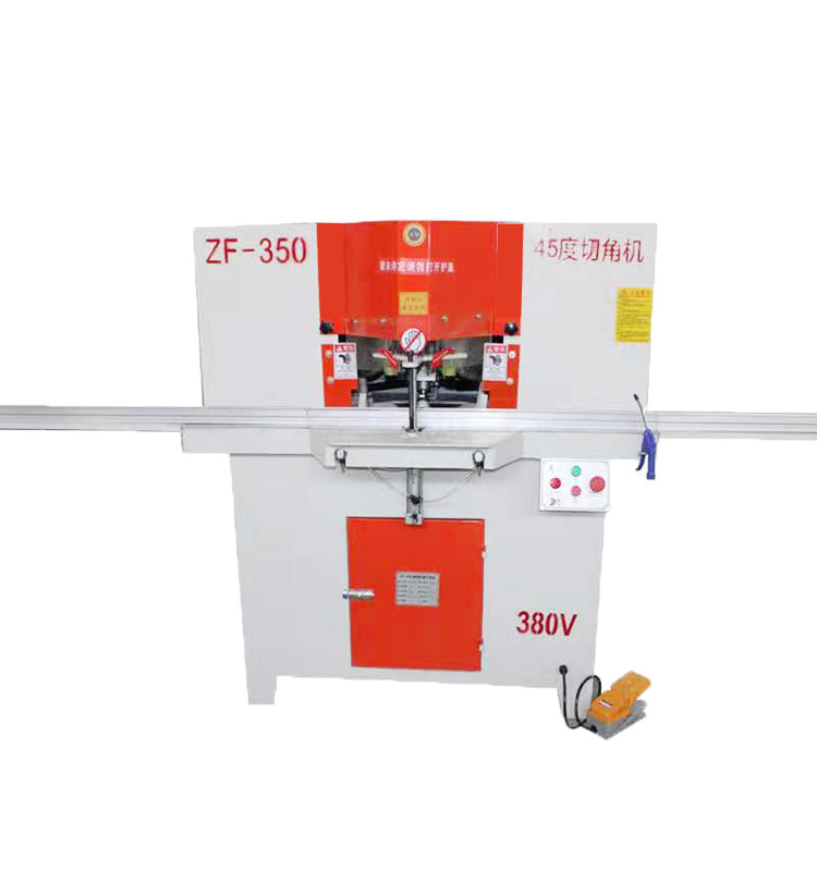 Door And Window Bevel Pneumatic Cutting Machine Woodworking Aluminum Cutting Machine Double Head Hydraulic Angle Saw Machine