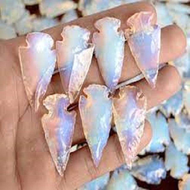 best selling natural agate stone crystals green glass healing stone handmade arrow arrowheads for sale