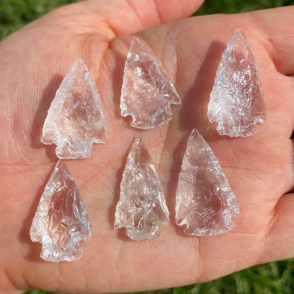 Wholesale Natural Agate Best Quality Cheap Price clear Quartz Stone Healing Gemstone Arrow Hunting Arrowheads For Sale