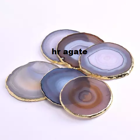 Green Agate Healing Wholesale Best Quality Coaster Crystal High Polished Gemstone Craft Slice