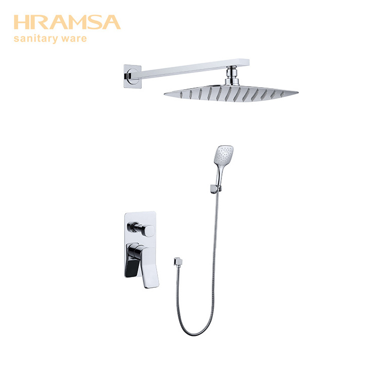 Bathroom Wall Mount Concealed Shower Faucet Valve Trim Kit Divider Shower Mixer Valve