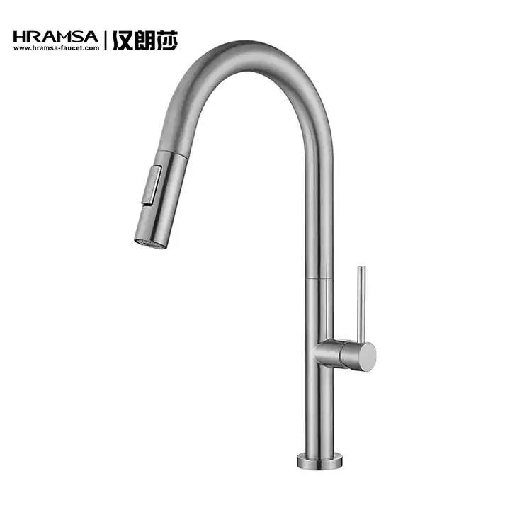 Commercial Pull Out Kitchen Mixer Taps Modern Design Single Handle Sink Automatic Faucet