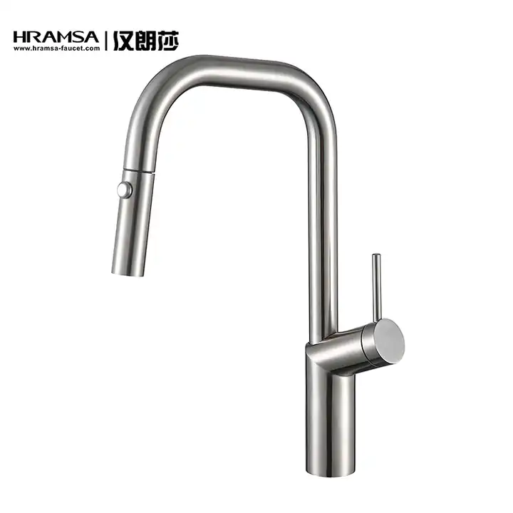 Commercial Pull Out Kitchen Mixer Taps Modern Design Single Handle Sink Automatic Faucet