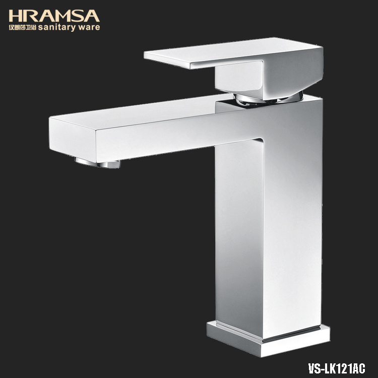 Hramsa wholesale deck mounted black tall basin tap automatic counter top wash-basin faucet