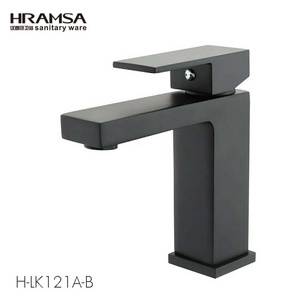 Hramsa wholesale deck mounted black tall basin tap automatic counter top wash-basin faucet