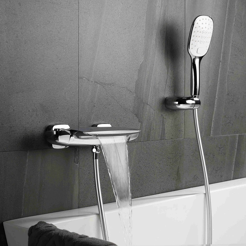 Modern Hot And Cold Water Mixing Valve Concealed Bathroom Wall-mounted Bathtub Shower Faucet