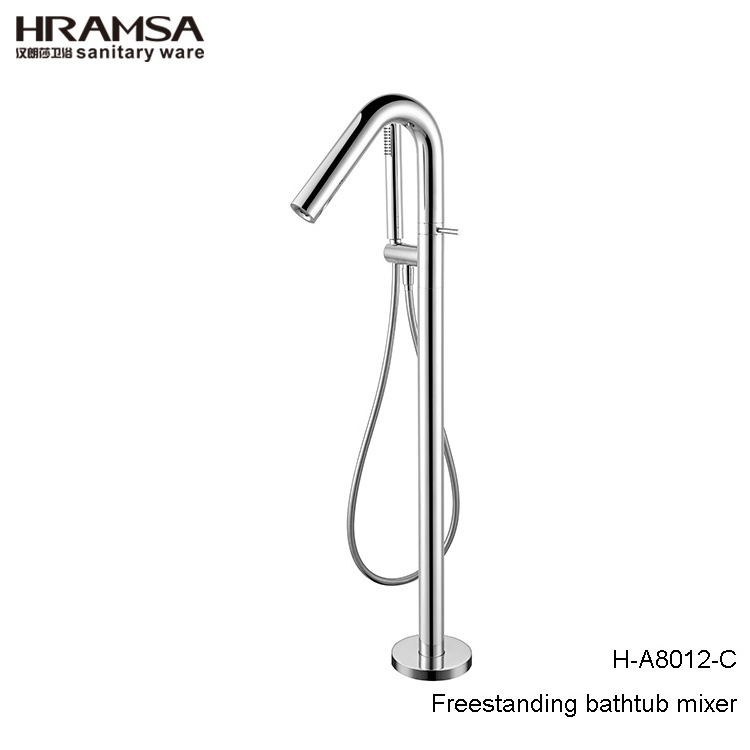 Europe freestanding chrome bath floor mounted spout free standing bathtub mixer taps faucet