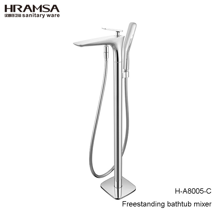 Europe freestanding chrome bath floor mounted spout free standing bathtub mixer taps faucet