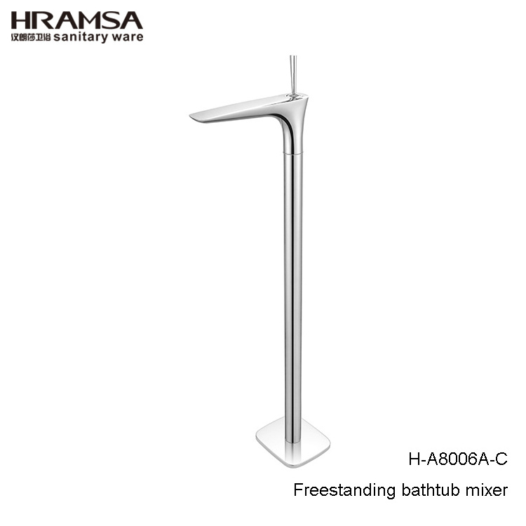 Europe freestanding chrome bath floor mounted spout free standing bathtub mixer taps faucet