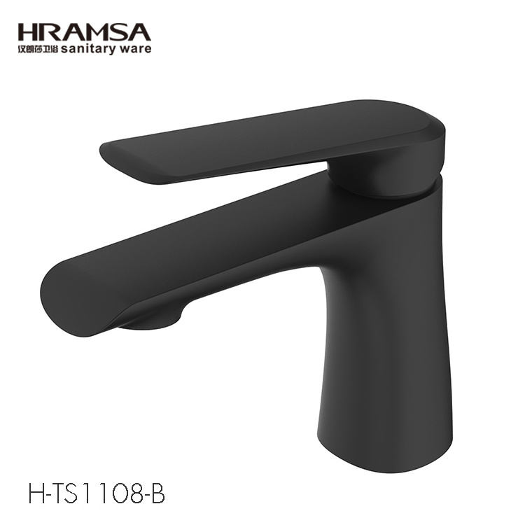 High quality brass TS1108 matt  black faucet bathroom fittings faucet /basin mixer /water taps