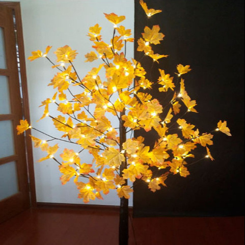 Outdoor  European And American 1.7m Warm White Led Maple Leaf  Christmas Garden  Outdoor Tree Light