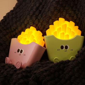 New ideas nightlight sleep small gift items for children french fries lamp mini cute night lights