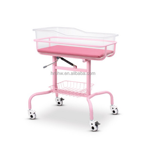 China Hospital Baby Bed Powder Coating Adjustable Baby Cot