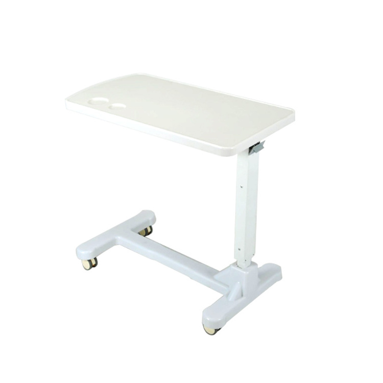 Wholesale Chinese Good Quality Height adjustable overbed bedside table with wheels