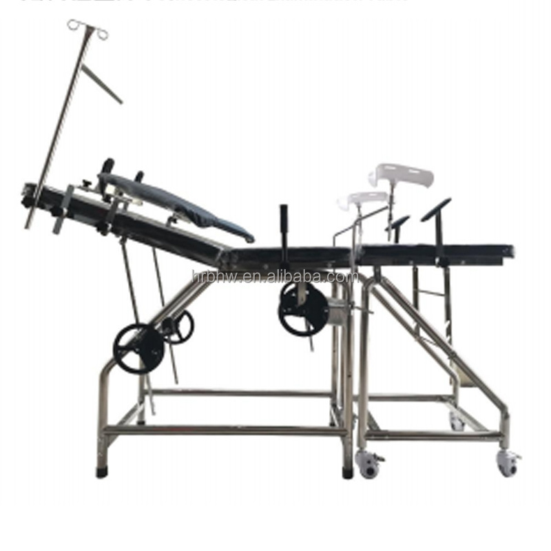 2024 Clinic Stainless Steel Gynecology Operating Table Gyno Exam Chair from Factory