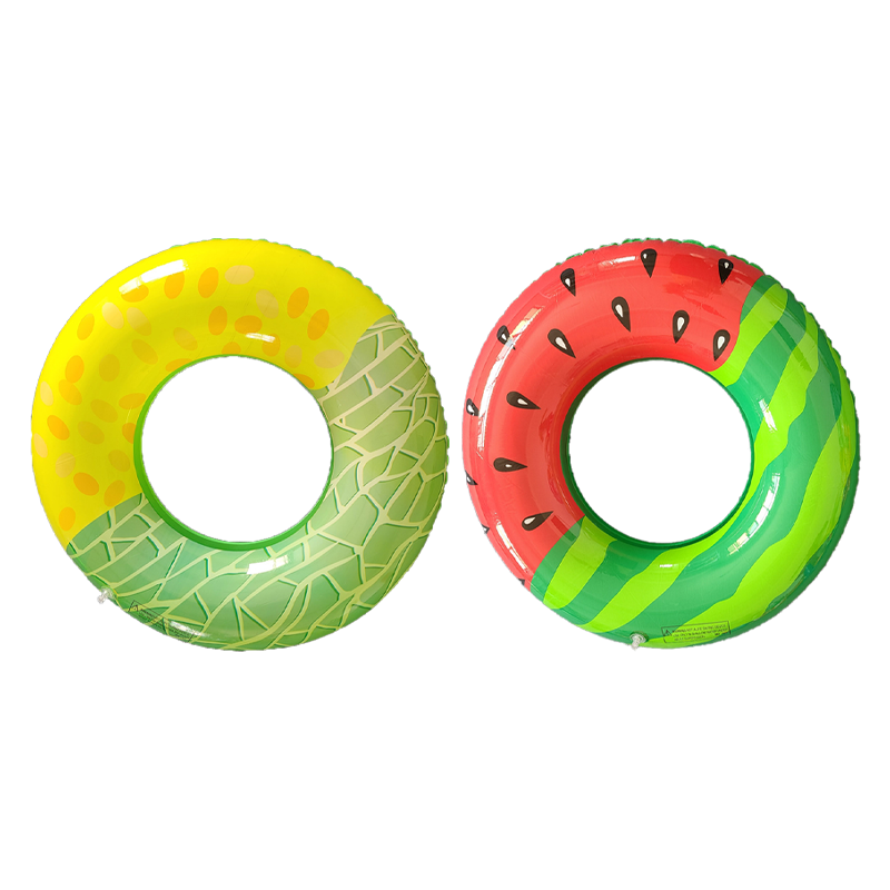 Wholesale Summer Pool Floats Custom Inflatable Toy Funny Cartoon Jellyfish Fruit Swimming Ring Watermelon For Baby Adult