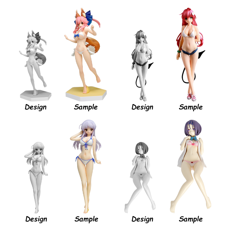 Factory Wholesale Beauty Pvc Doll Figure Custom Anime Figure Sexy Adult Action Resin Ornaments 3d Sexy Cartoon Action Figure