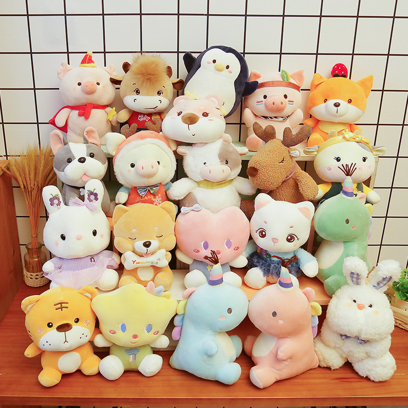 Plushy 10cm 20cm Plush Doll Custom Toy Claw Machine Plushies Giant Stuffed Animal Bed Toy For Kids