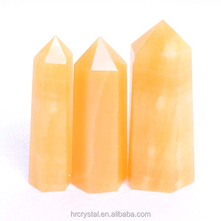 Crystals Healing Stones Orange Calcite Semi-precious Crafts Crystal Point Crystal Tower