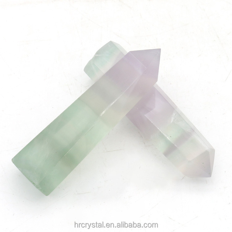 Semi-precious Stone Crafts Natural Lavender Fluorite Tower Healing Quartz Crystal Point Tower