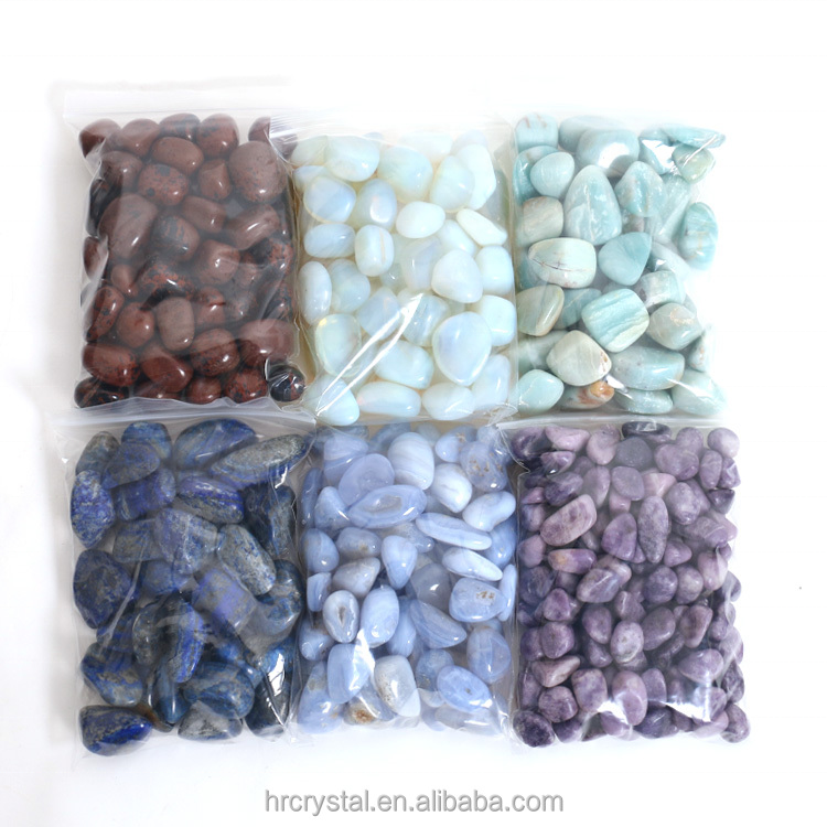 Natural crystals wholesale bulk polished healing stones clear quartz amethyst crystal tumble stones