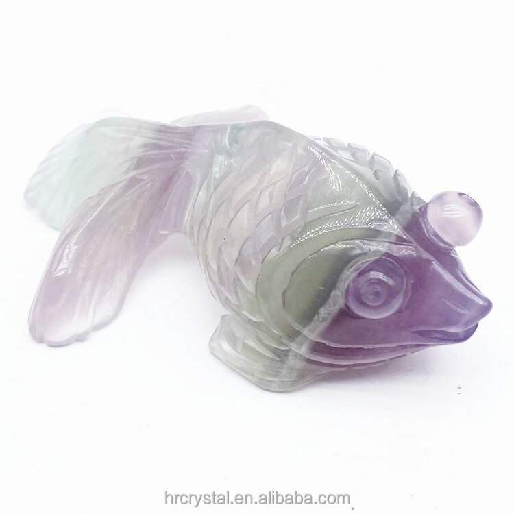 Healing Various Sea Animal Hand Carved Semi-precious Stone Crafts Crystal Animal Figurine Carving