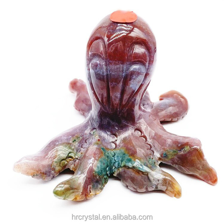 Healing Various Sea Animal Hand Carved Semi-precious Stone Crafts Crystal Animal Figurine Carving