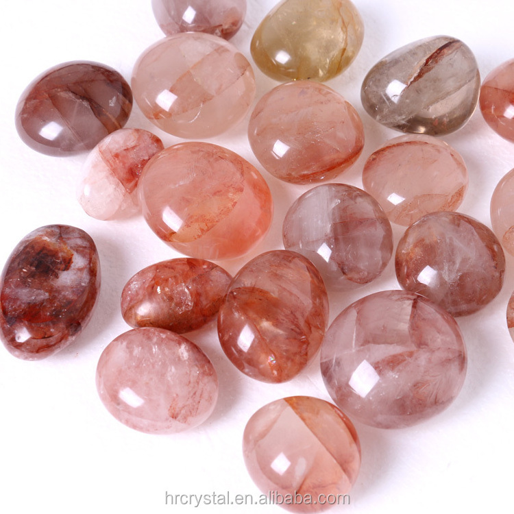 Wholesale Natural Folk Crafts Polished Crystals Red Hematoid Quartz Crystal Palm Stone