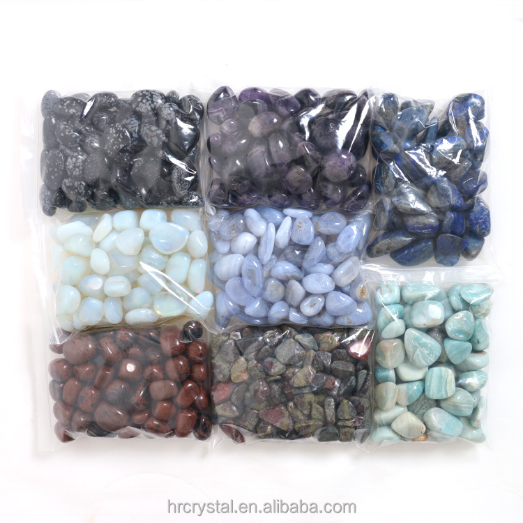 Natural crystals wholesale bulk polished healing stones clear quartz amethyst crystal tumble stones