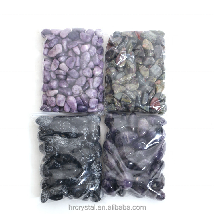 Natural crystals wholesale bulk polished healing stones clear quartz amethyst crystal tumble stones