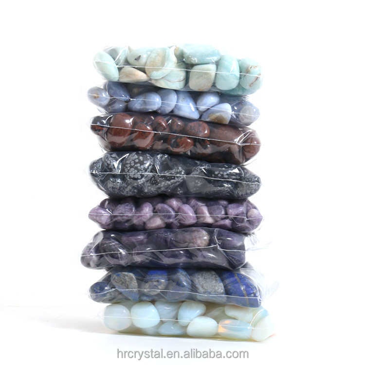 Natural crystals wholesale bulk polished healing stones clear quartz amethyst crystal tumble stones