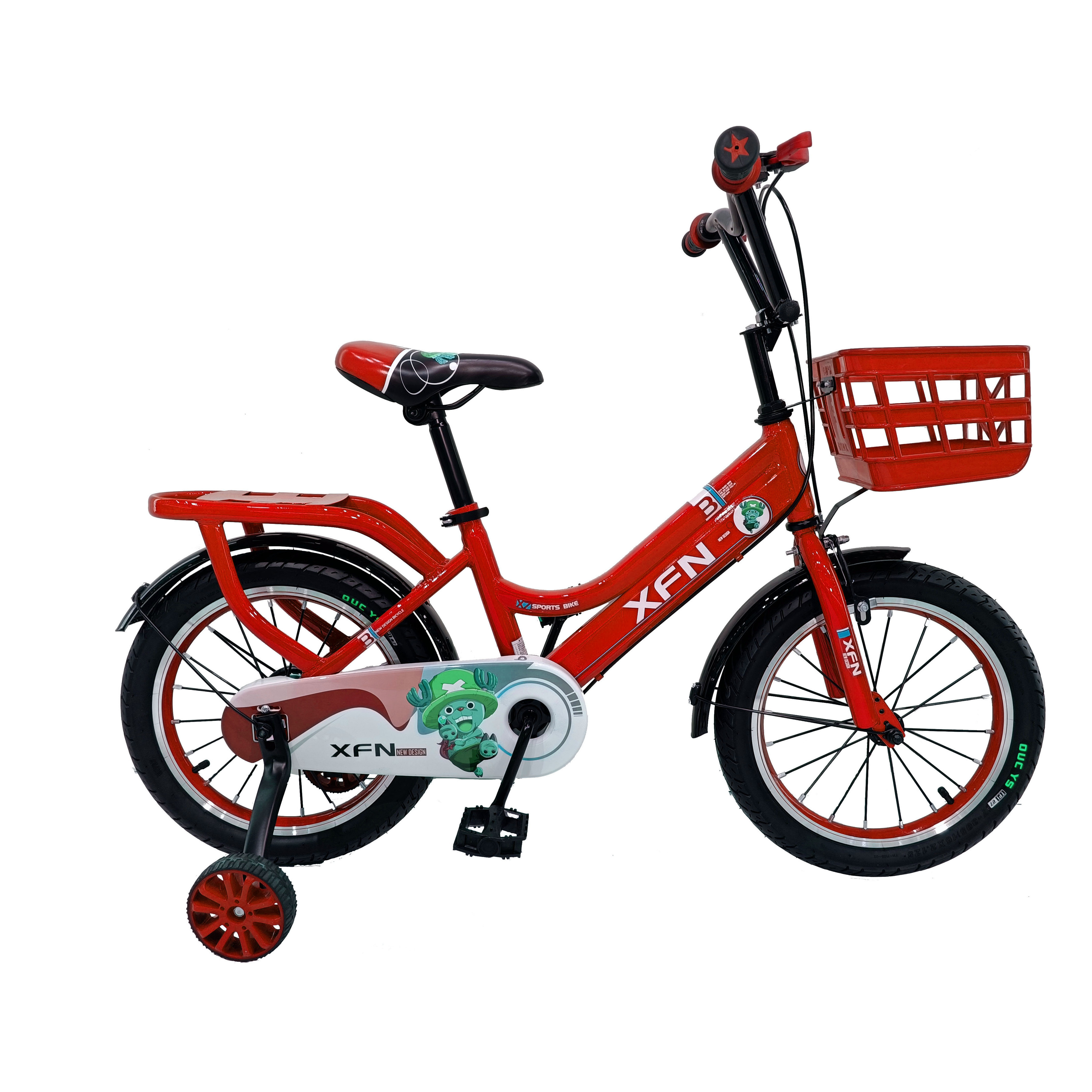 2024 New Model 12-14 Inch Kids Bicycle Training Wheel Children's Bike Soft Seat Steel Fork Material Child Cycle Riding