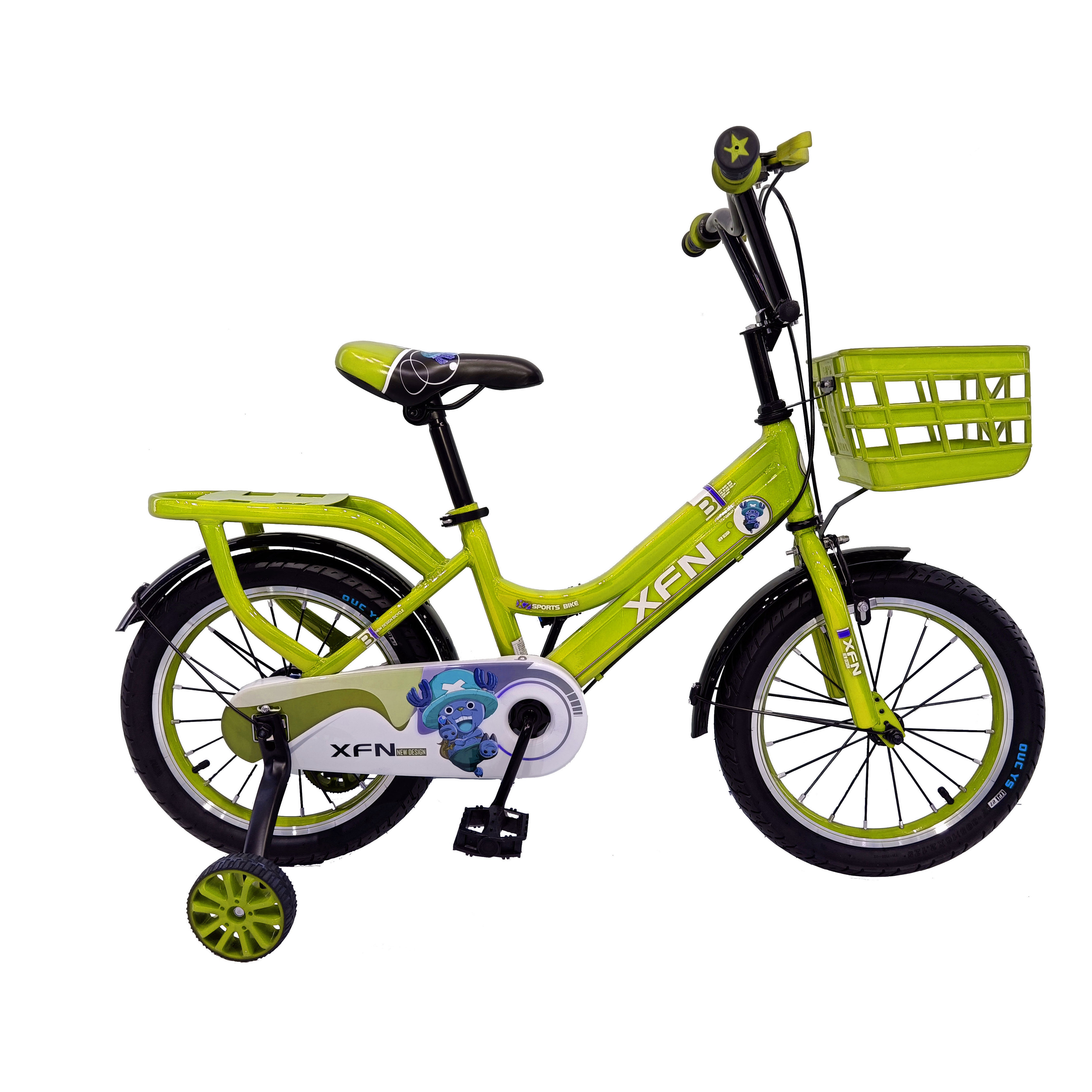 2024 New Model 12-14 Inch Kids Bicycle Training Wheel Children's Bike Soft Seat Steel Fork Material Child Cycle Riding