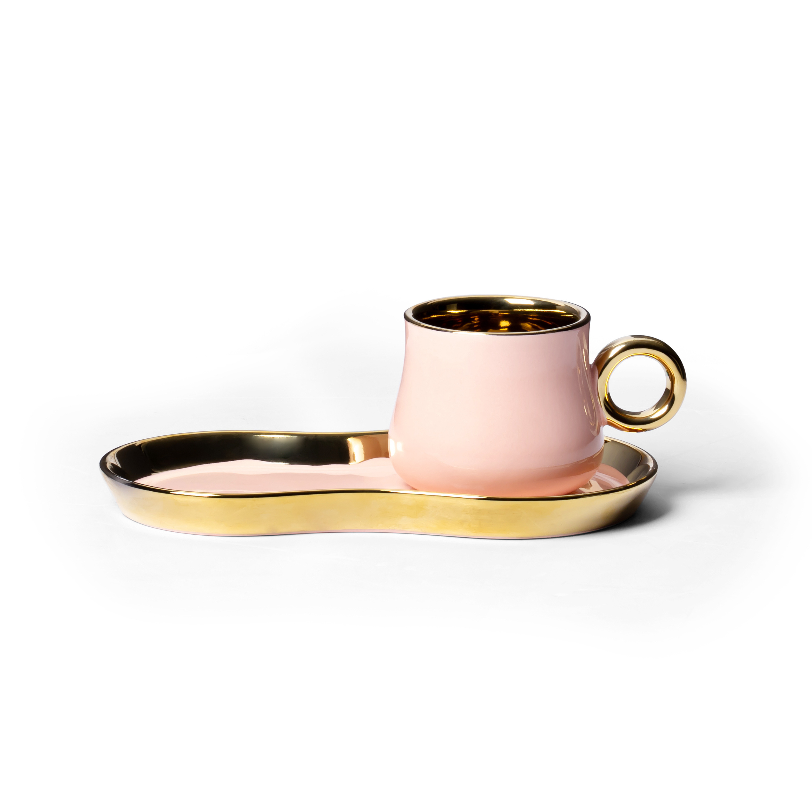 Customizable luxury ceramic coffee cups ceramic tea cup and saucer set