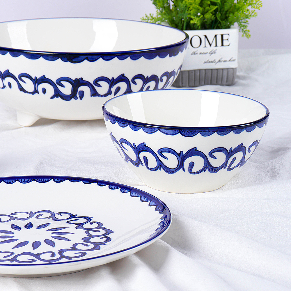 Modern Japanese Ceramic decal dinnerware set elegant porcelain ceramic tableware wholesale