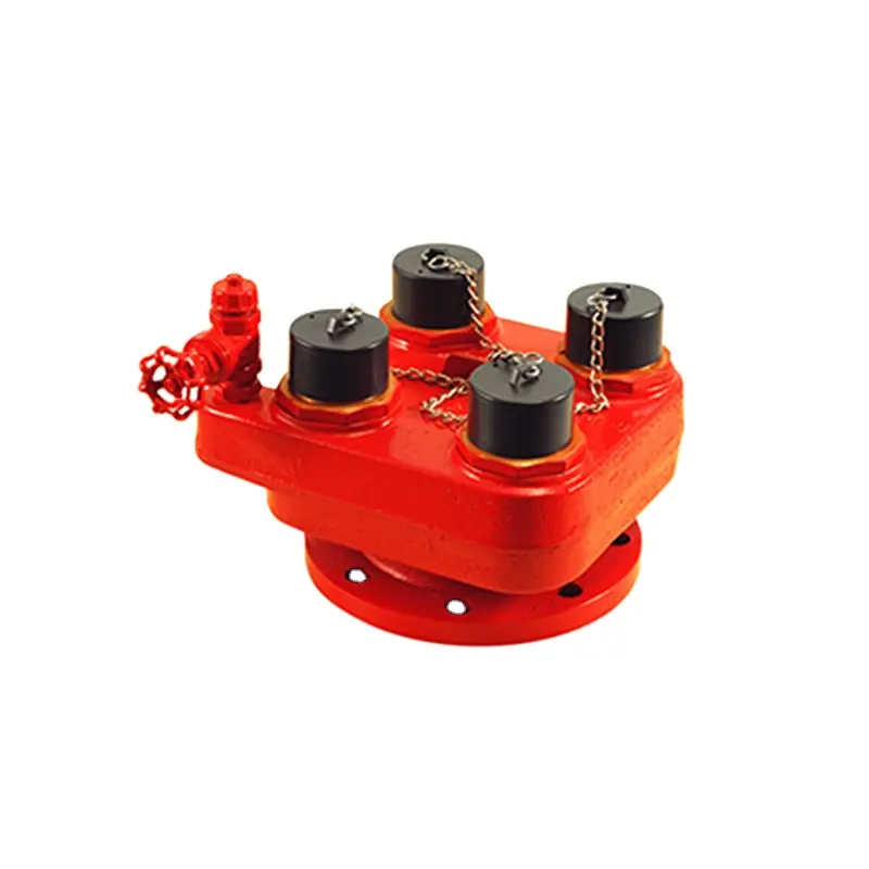 Fire fighting equipment water department 4 Way dry riser Breeching inlet valve fire hydrant